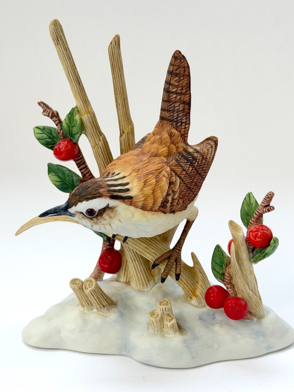 Vintage Lenox Marsh Wren Porcelain Bird Figurine